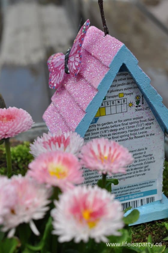 diy fairy garden house from a bird house