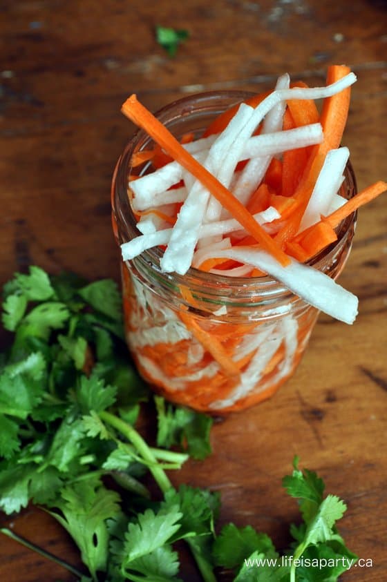 Vietnamese picked radish and carrots