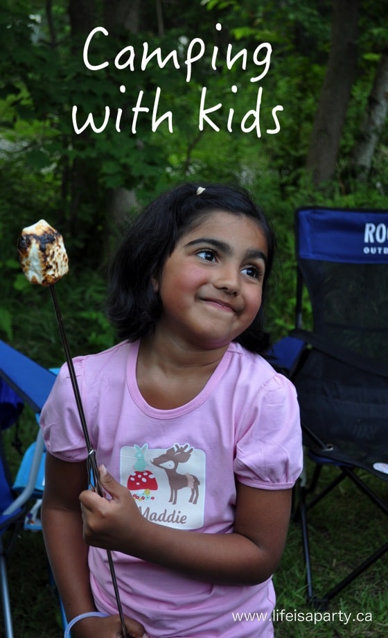 Camping With Kids Ideas: ideas for activities for children to enjoy on a camping trip, including around the campsite ideas, and rainy day ideas.