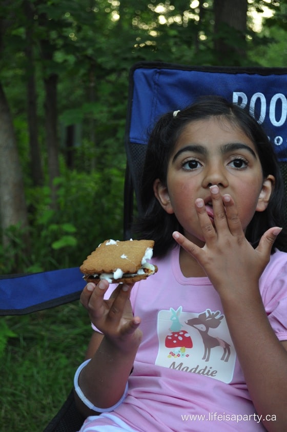 Camping with kids s'mores