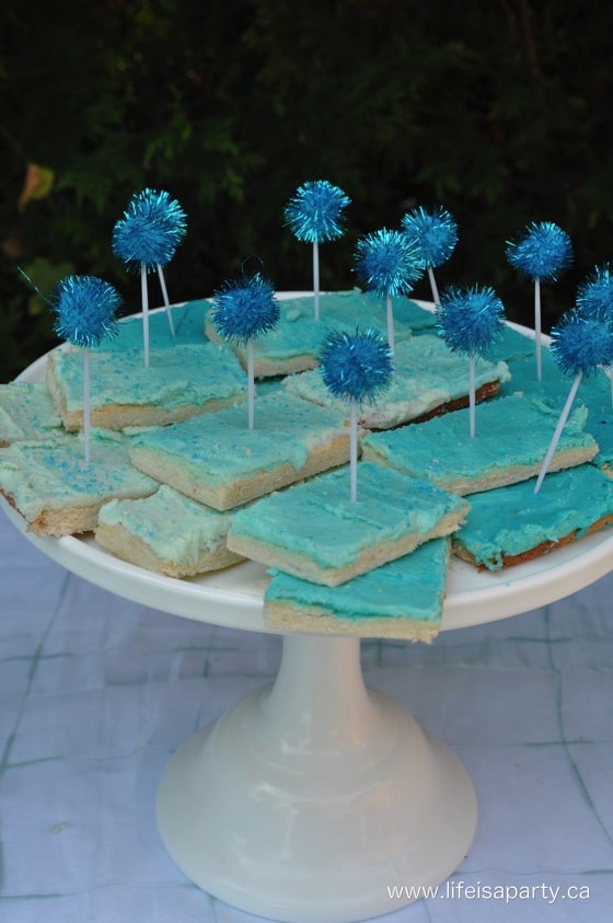 Aqua blue dessert table