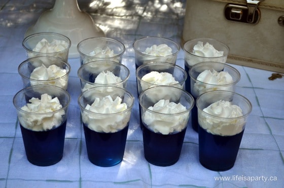 Aqua blue dessert table