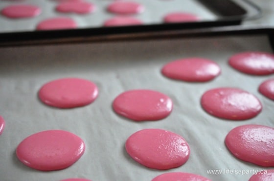piped Macarons