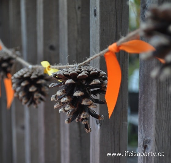 fall pinecone garland
