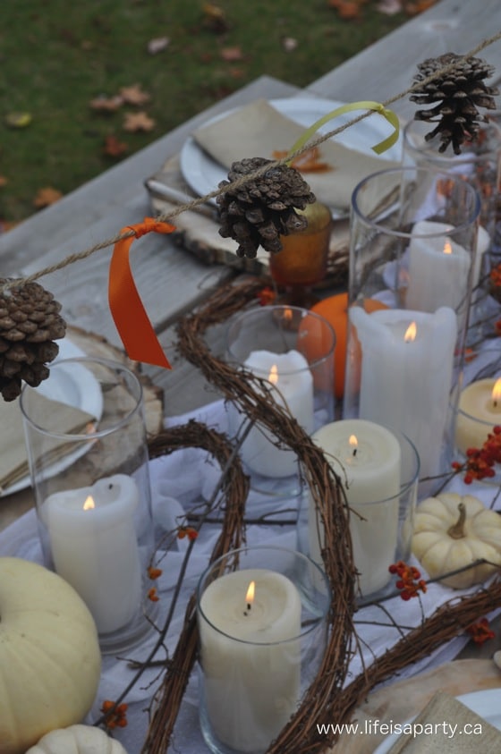 how to set a rustic thanksgiving table