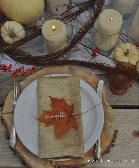 rustic thanksgiving tablescape