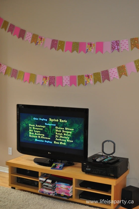 DIY Sleeping beauty party decorations