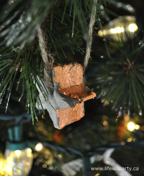 Cement star diy copper christmas ornament
