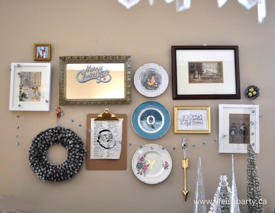 Christmas gallery wall