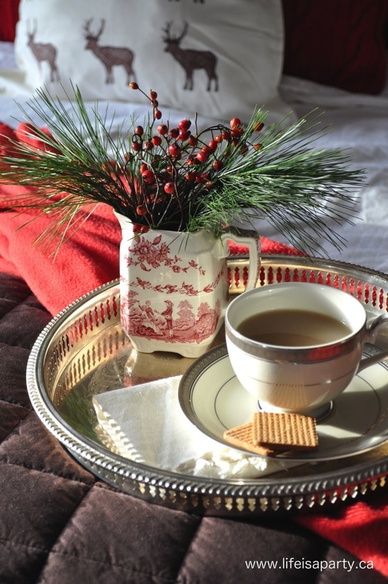Christmas tea tray