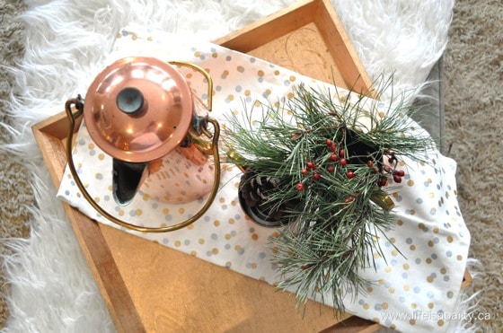 copper Christmas decor