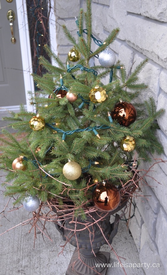 Christmas tree for the front porch