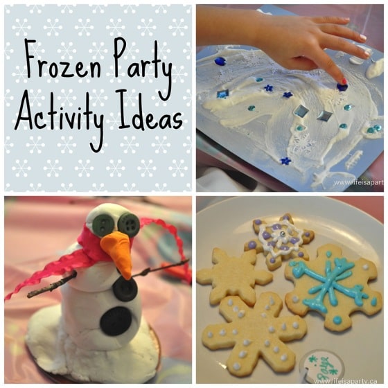 Frozen Themed Birthday Party: ideas for lots of fun frozen inspired kids games and activities and frozen themed party decor.