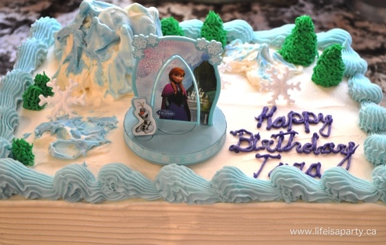 Frozen themed birthday cake