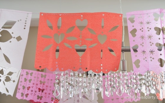Home made papel picado mexican paper flags fiesta decorations 5
