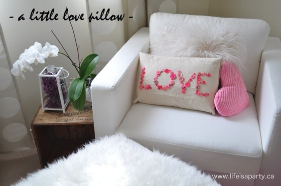 Simple Valentine's Day Pillow -