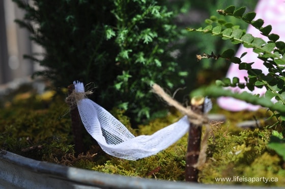 how to make a fairy garden hammock 