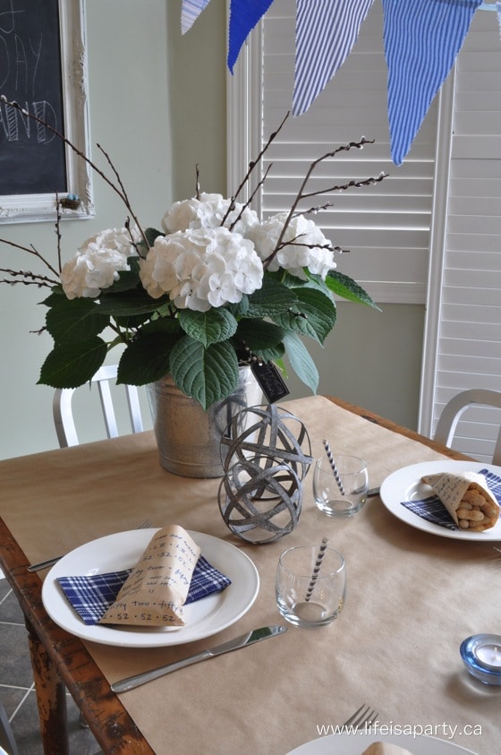 Men s birthday tablescape