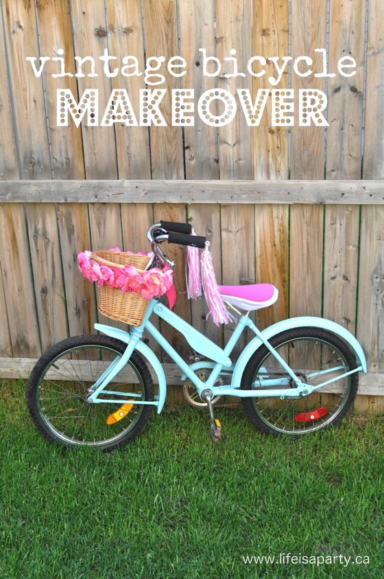 Bicycle Makeover: See how an old rusty bike gets a makover with spray painted, and polished up, and restored to look better than ever.  