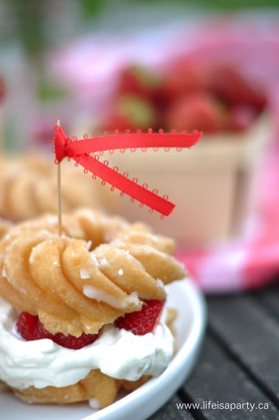 easy Donut Strawberry Shortcake 