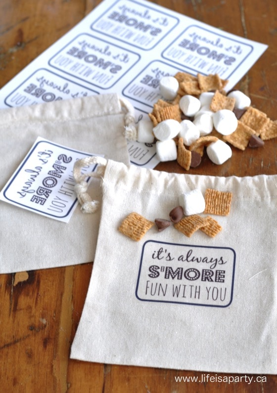 S'mores Trail Mix labels for gift giving