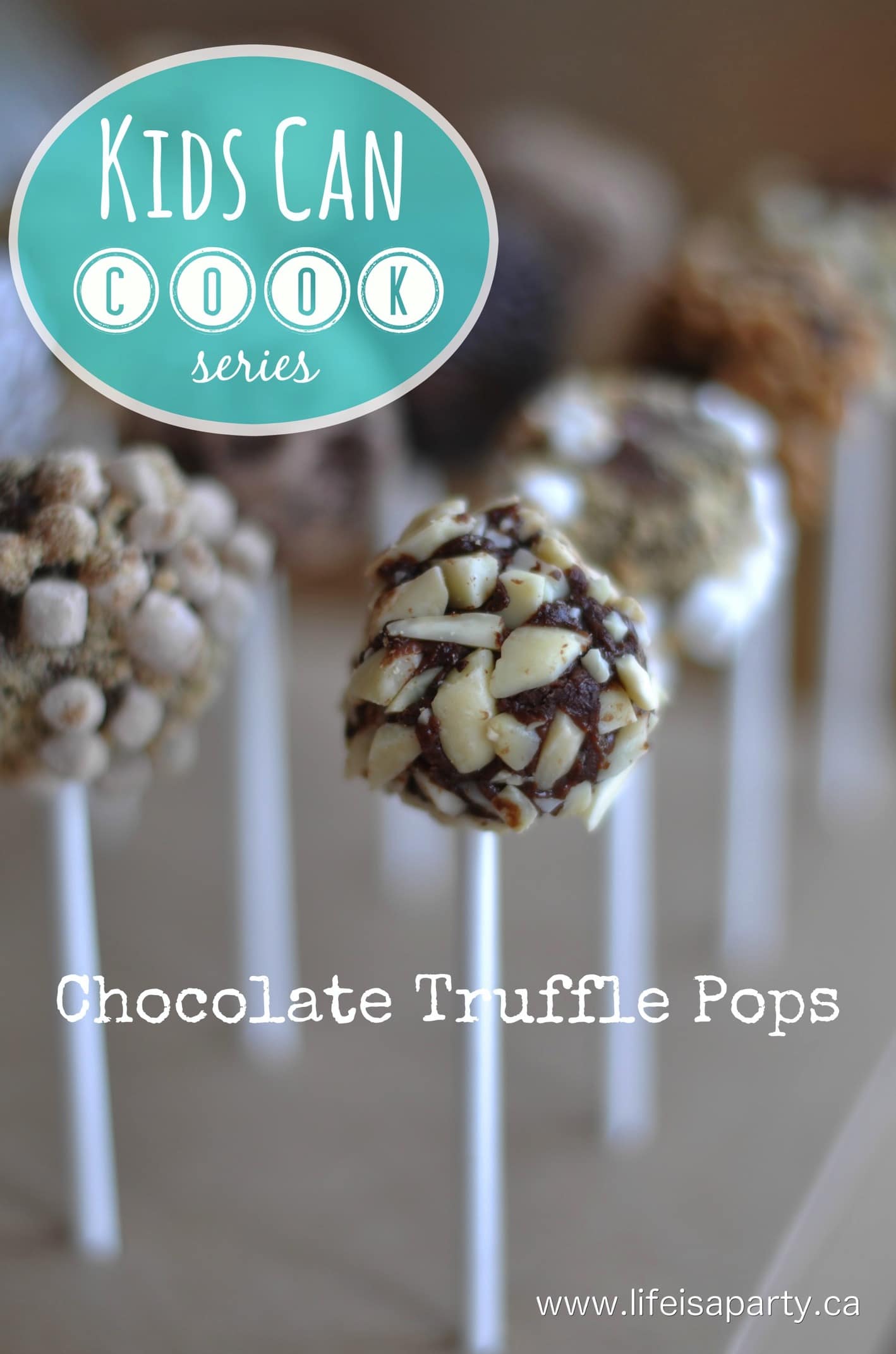 Chocolate Truffle Pops -An easy and delicious recipe for kids, simple enough for them to do mostly on their own and foolproof