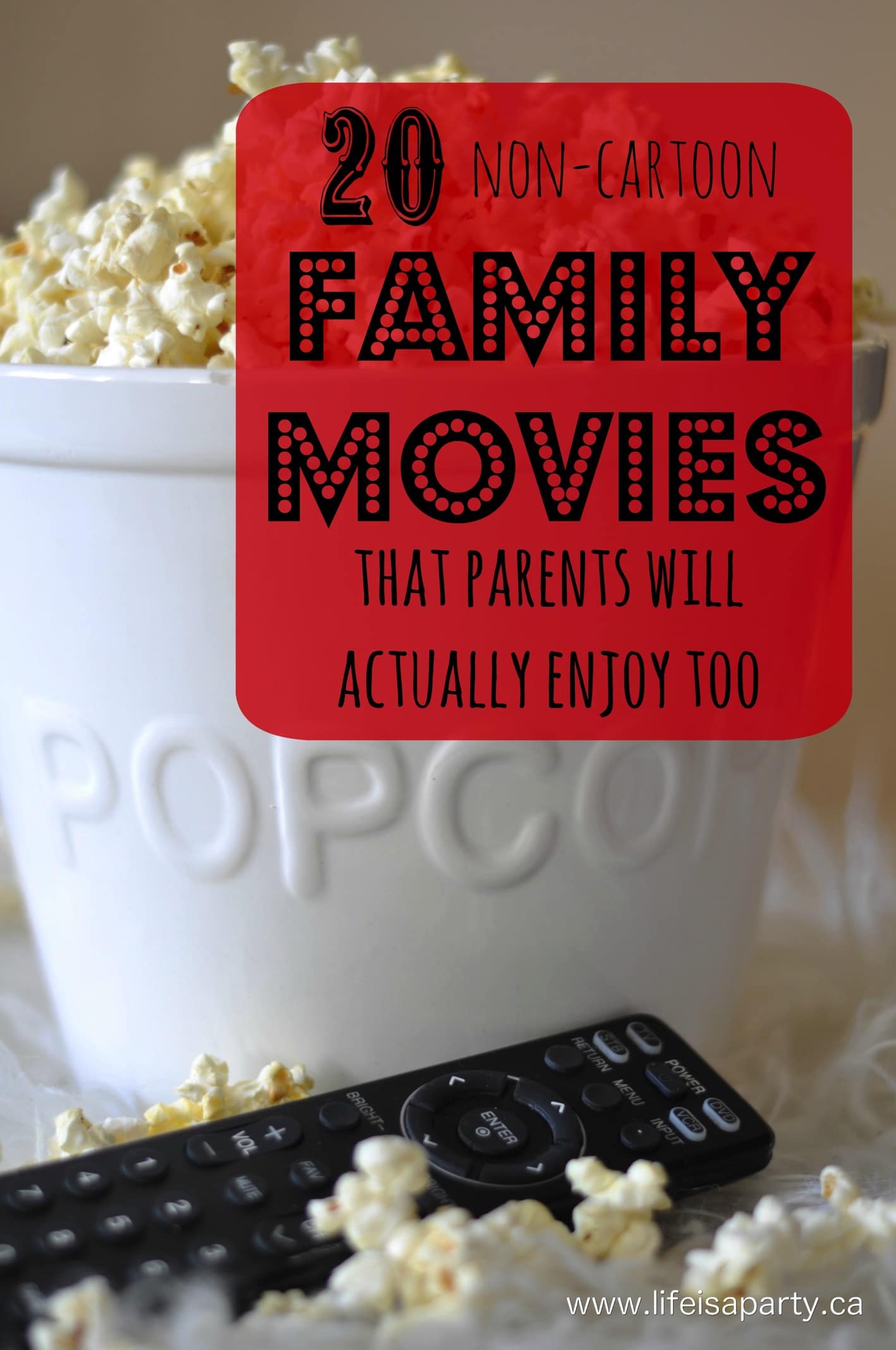 Non Cartoon Family Movies: Best non cartoon family movies that parents will actually enjoy too for family movie night or anytime.