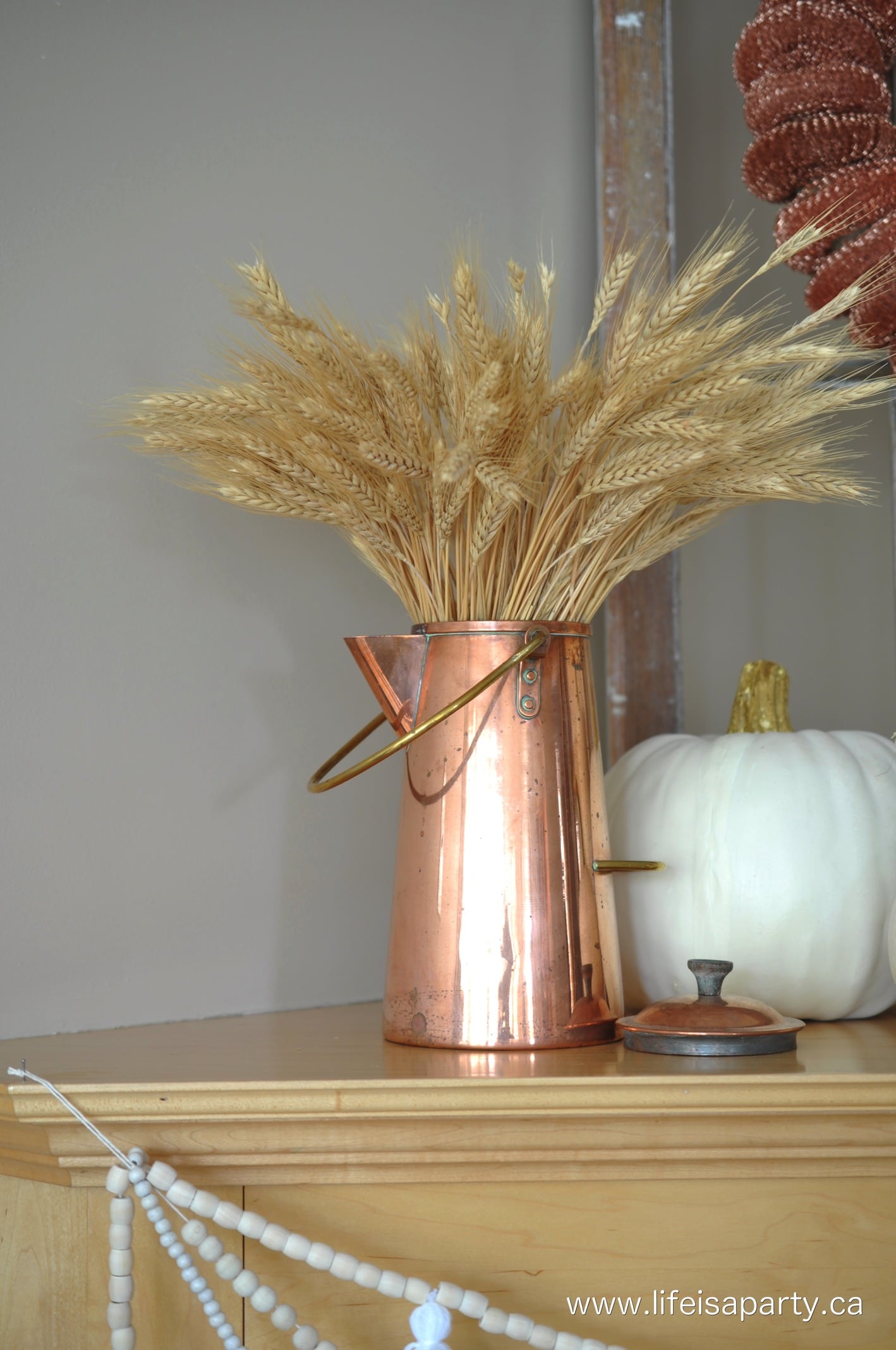 wheat in a copper kettle