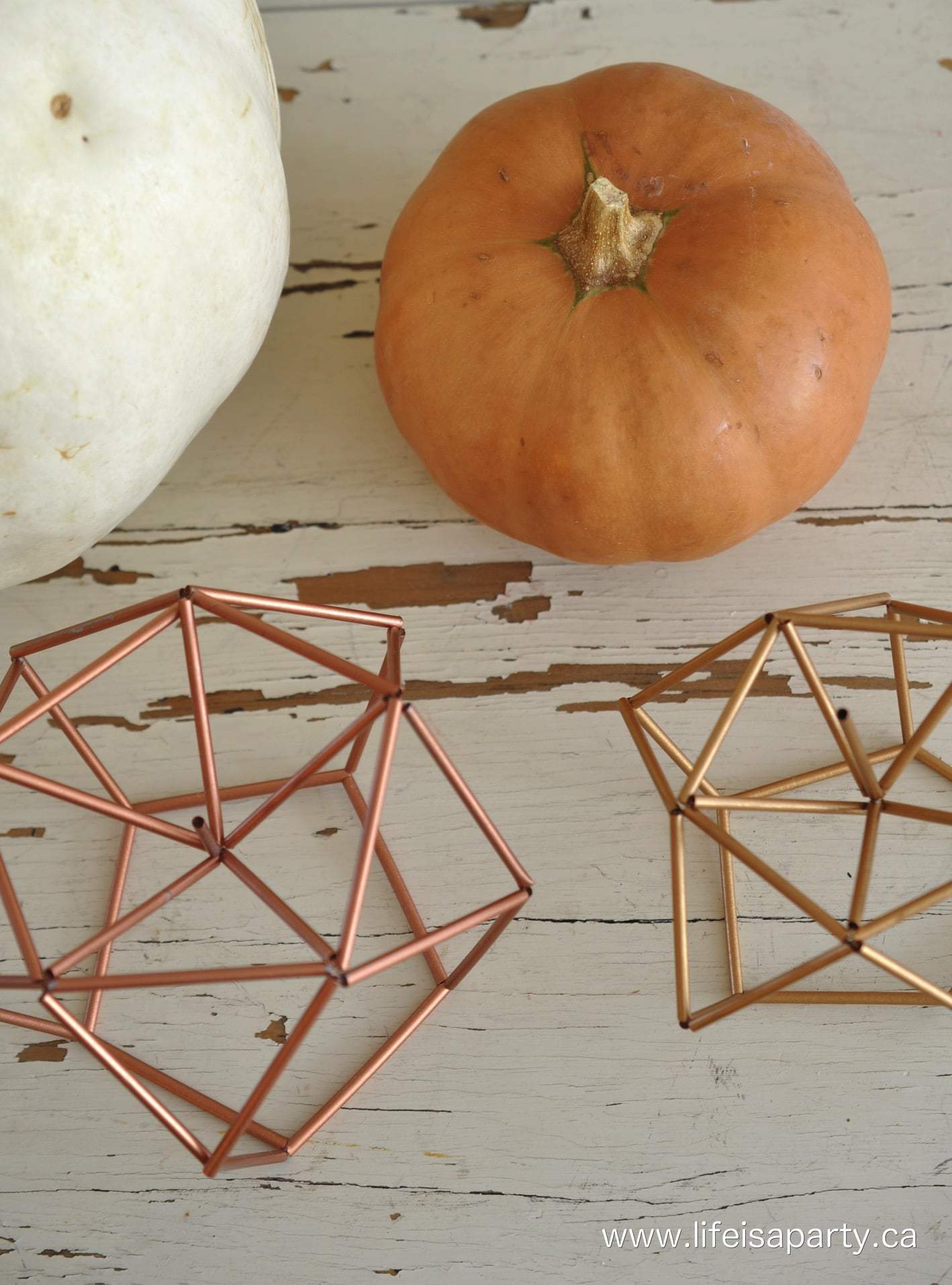 DIY Geometric Himmeli Pumpkin