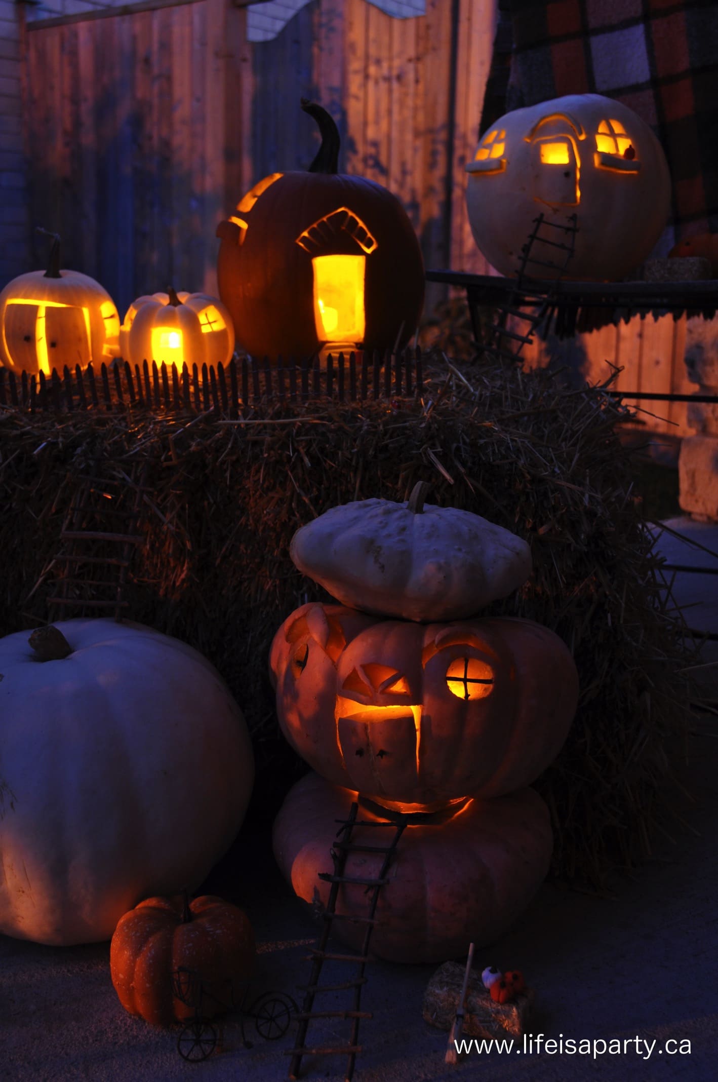 Pumpkin Fairy House Jack-O-Lanterns for Halloween