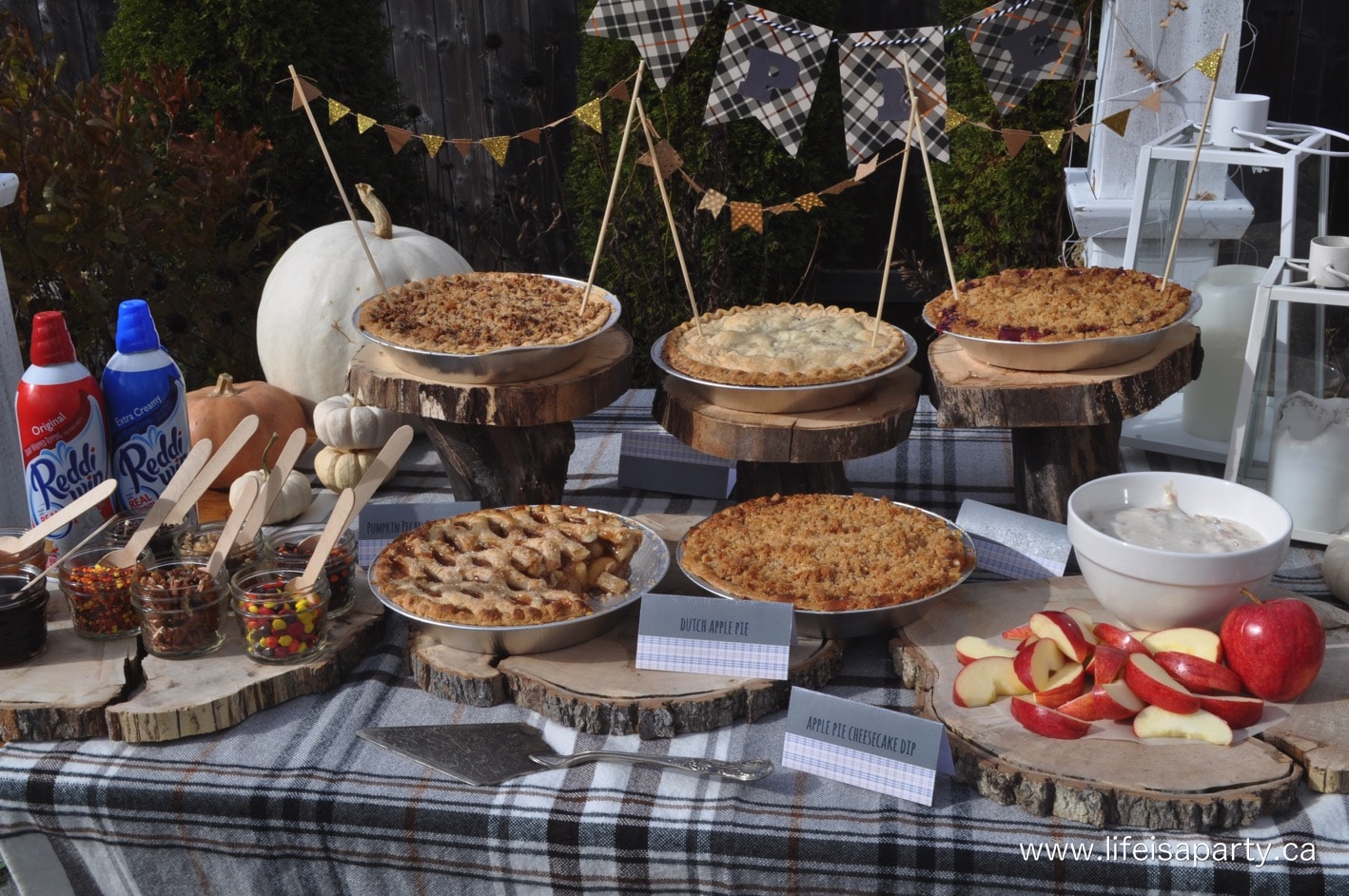 pie party pie buffet dessert table