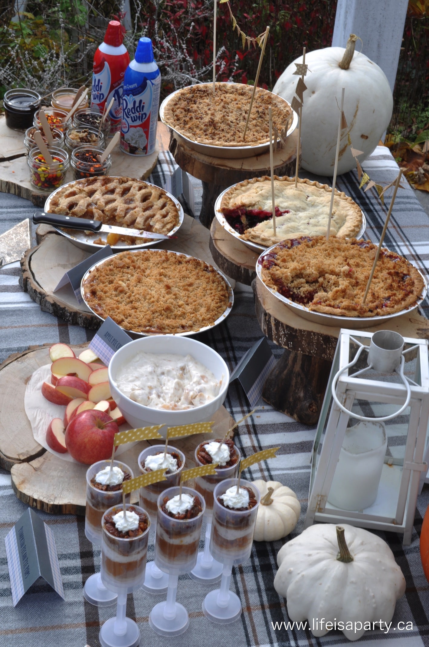 fall pie buffet party