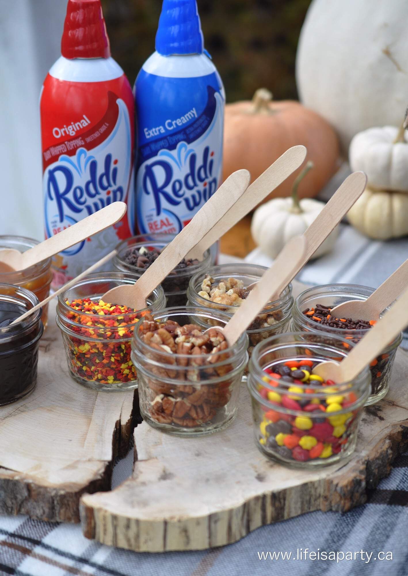 pie topping buffet for a pie party