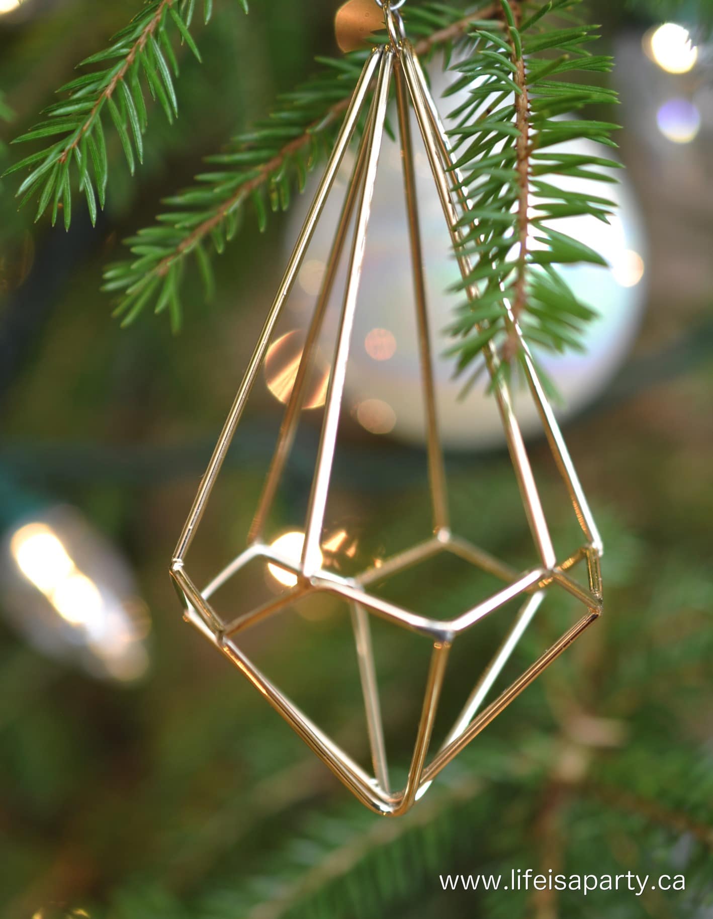 geometric Christmas tree ornament