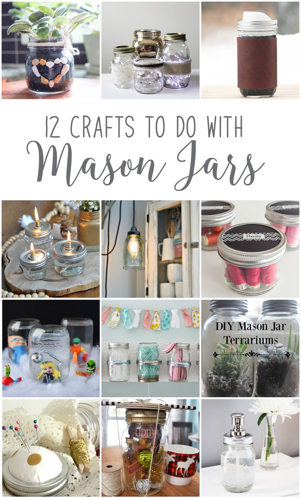 12MonthsofDIY January Mason Jar DIY Craft Ideas