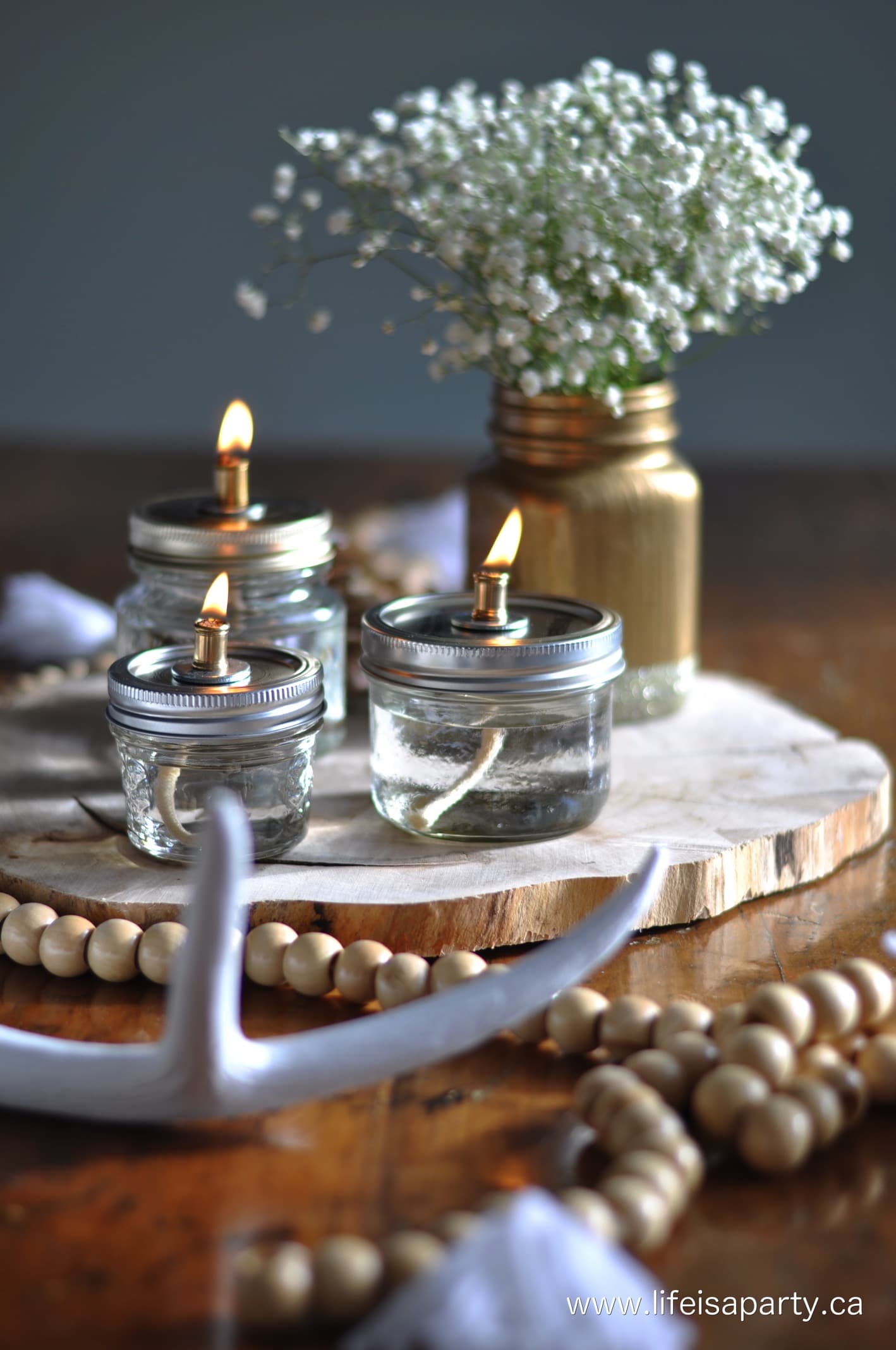 how to make a Mason Jar Oil Lamps