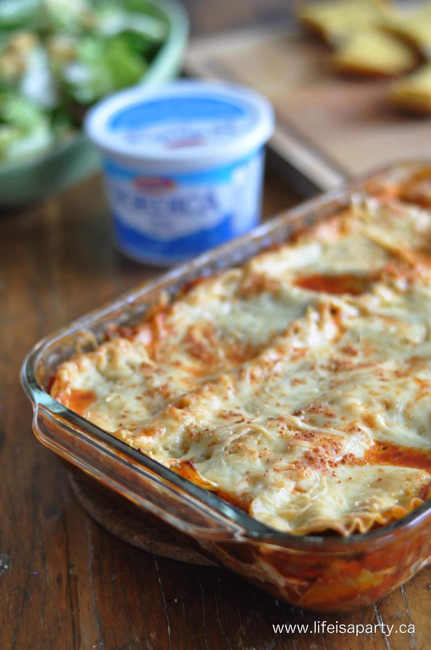 Easy Lasagna with cottage cheese recipe