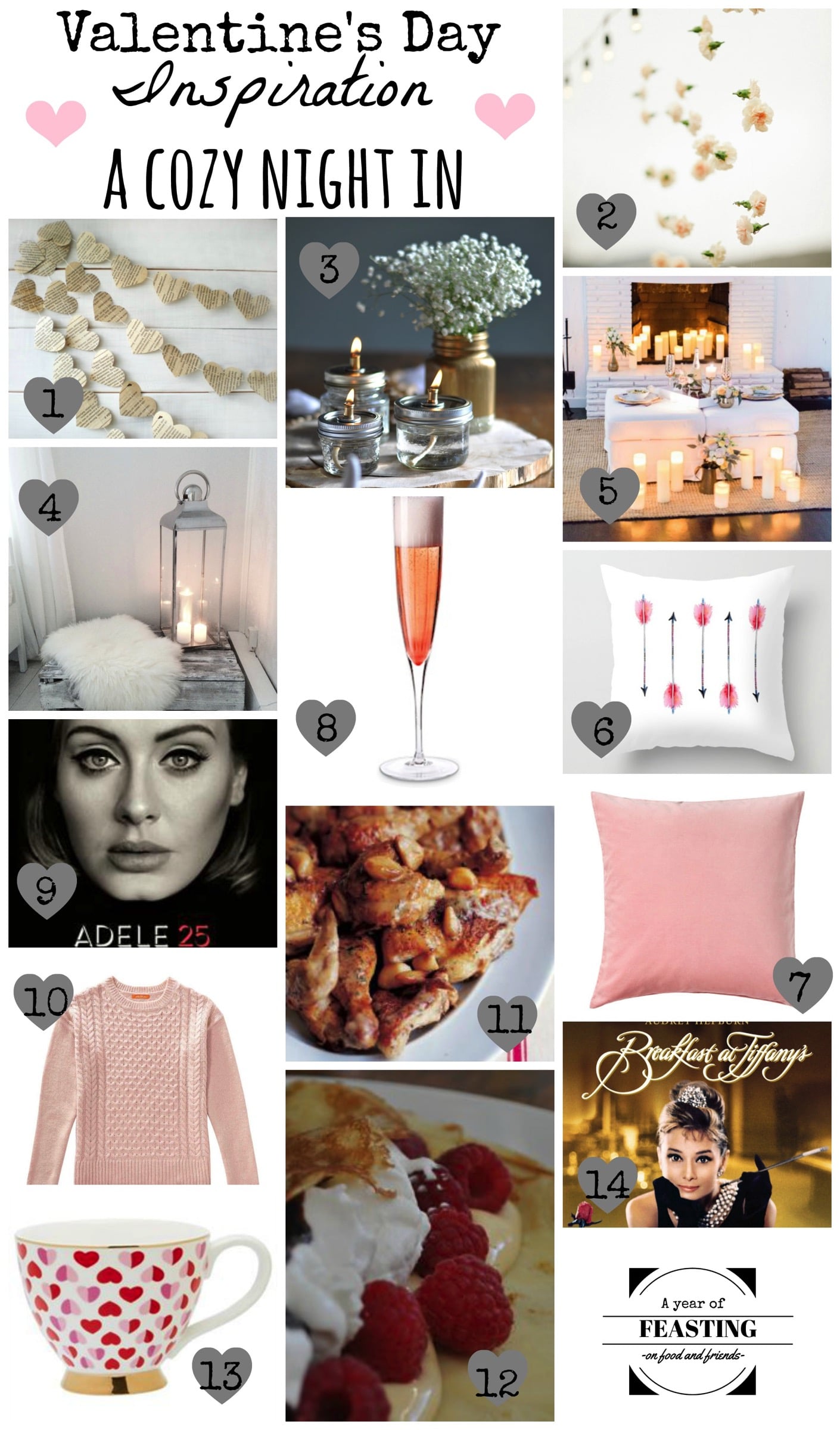 Valentine's Day Night In: Inspiration for a Romantic Valentine's Day at home.