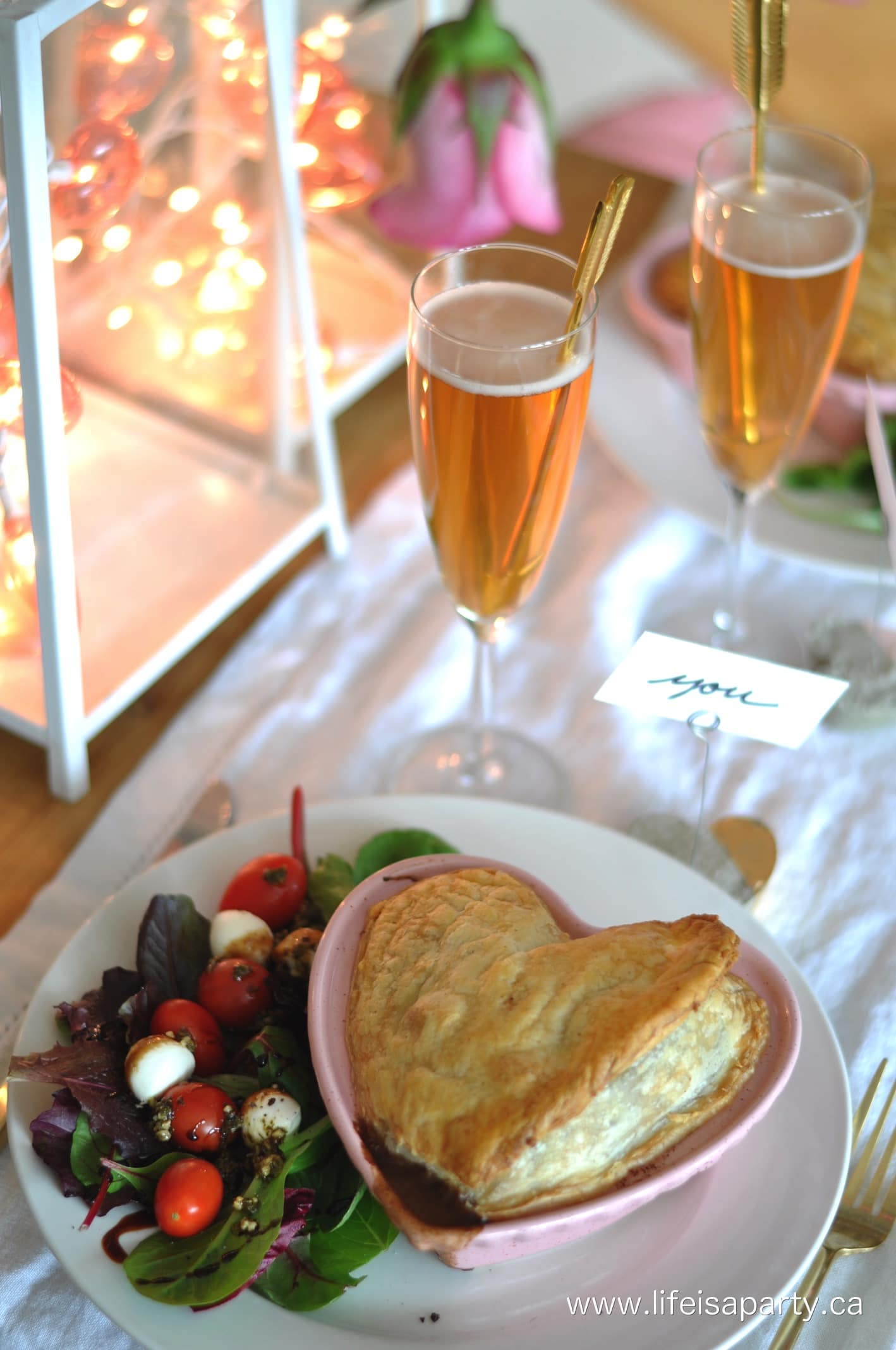 Valentine's Day Romantic Night In: Fireside romantic three-course dinner, perfect for an intimate night in.