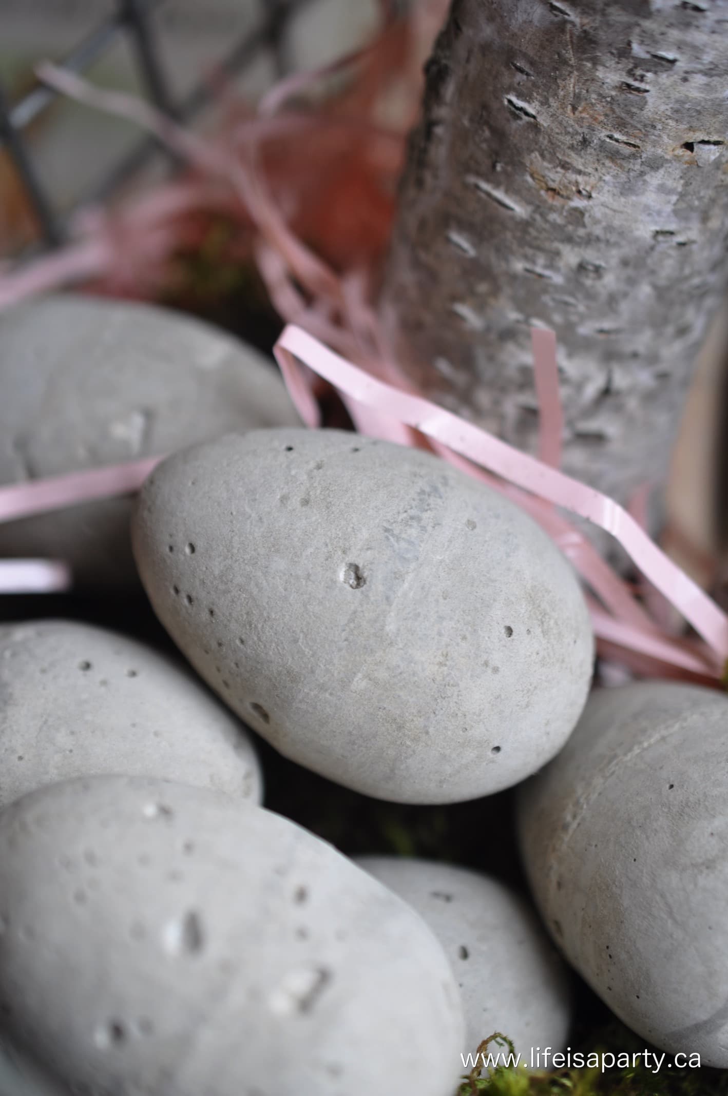 How To Make Cement Easter Eggs: See how to use plastic Easter eggs as moulds to make your own cement eggs.