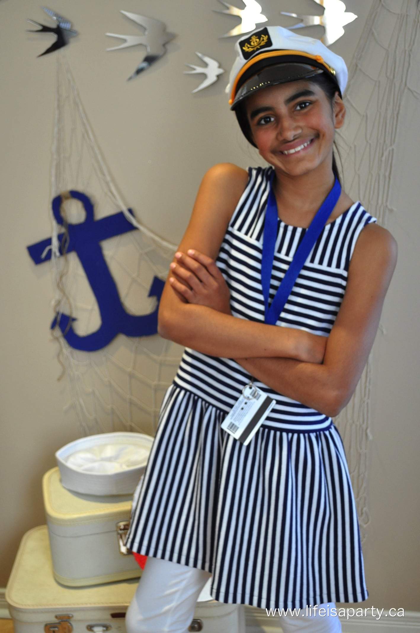 Cruise Themed Nautical Birthday Party: Great kids party theme where your guests sail away for the day with a house turned cruise ship!