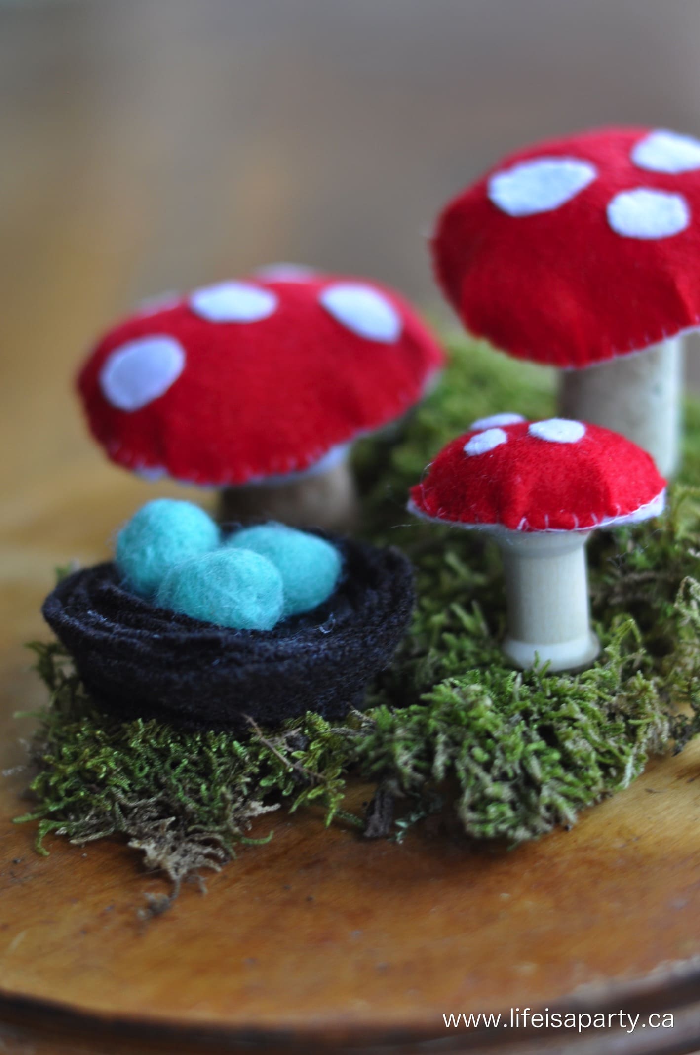 felt mushroom craft