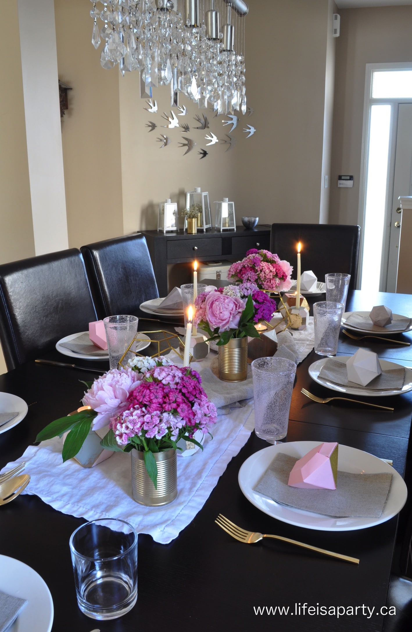 Pink and Gold Table