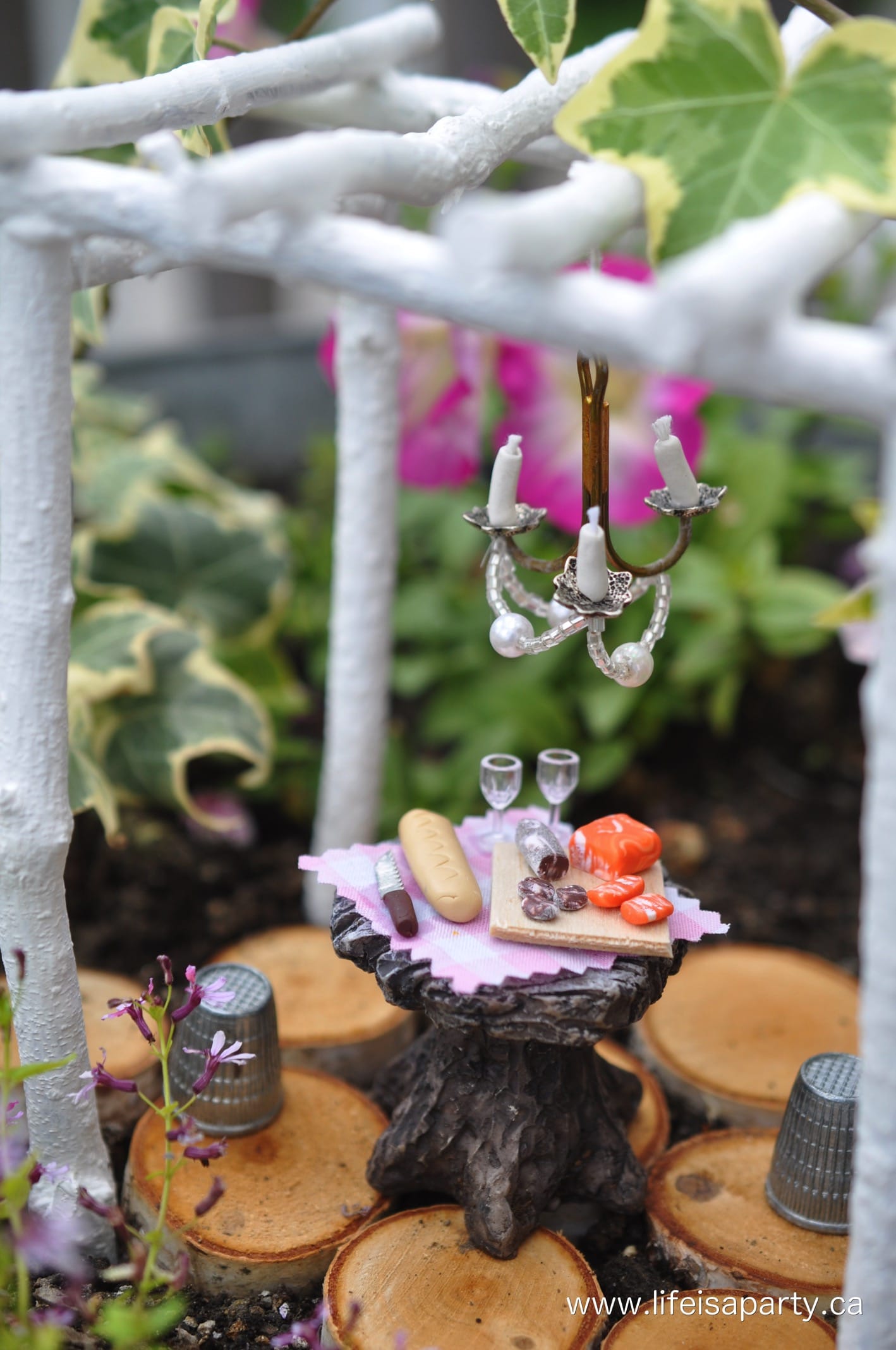 miniature garden fairy sized picnic