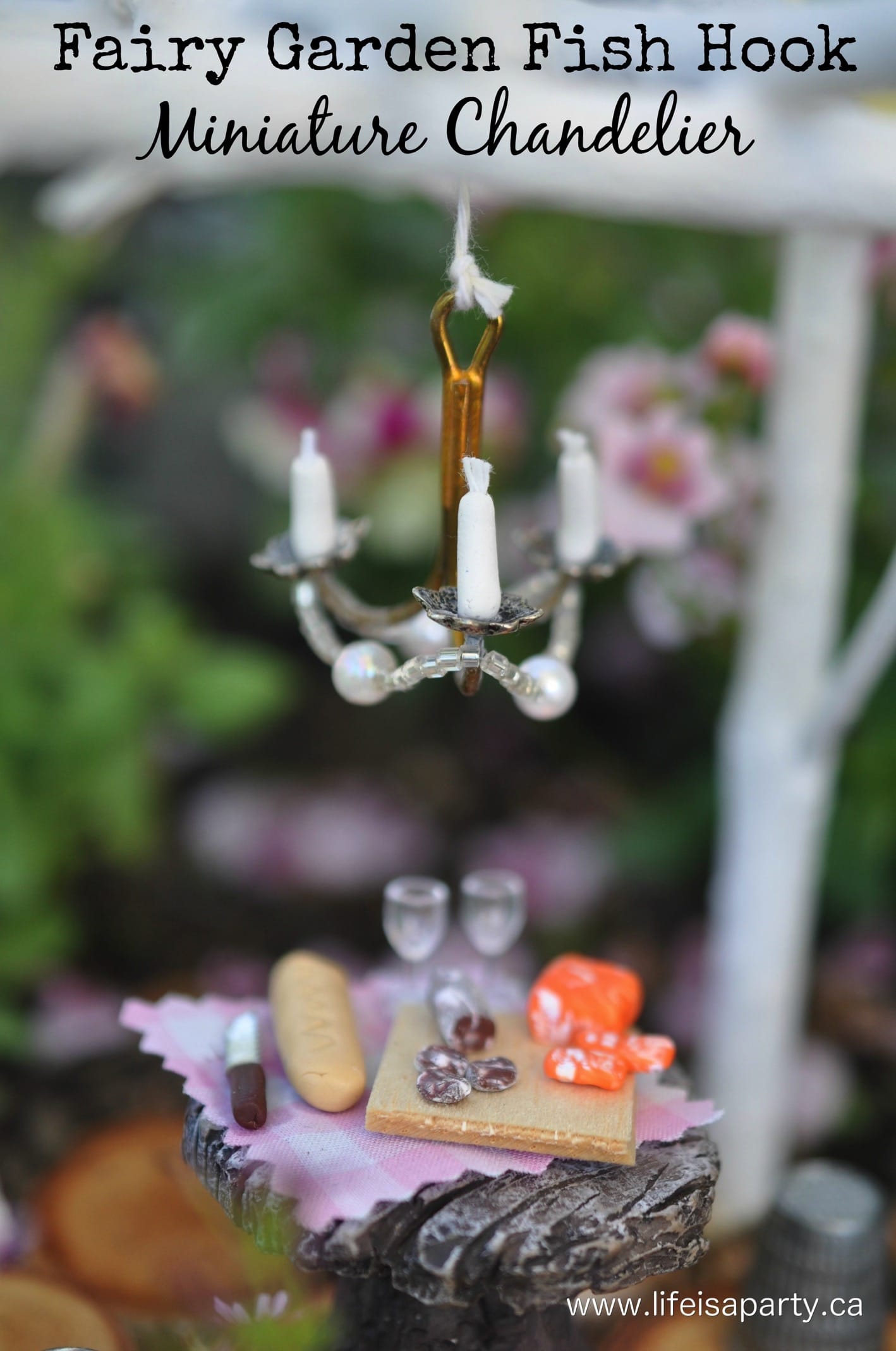 How to make a fairy garden miniature chandelier 