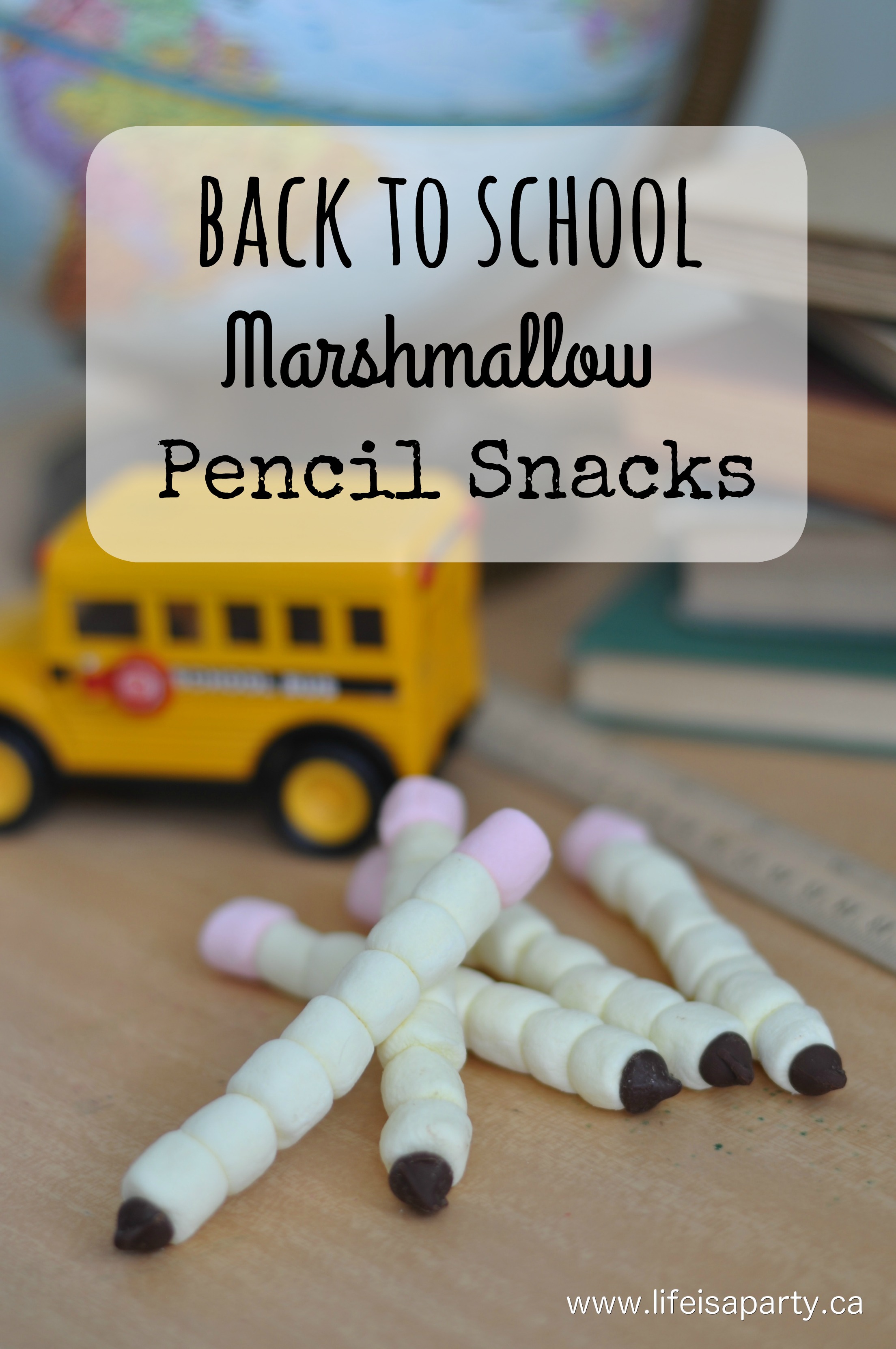 Back To School Marshmallow Pencil Snacks: really easy to make with your kids and the perfect treat to celebrate back to school.