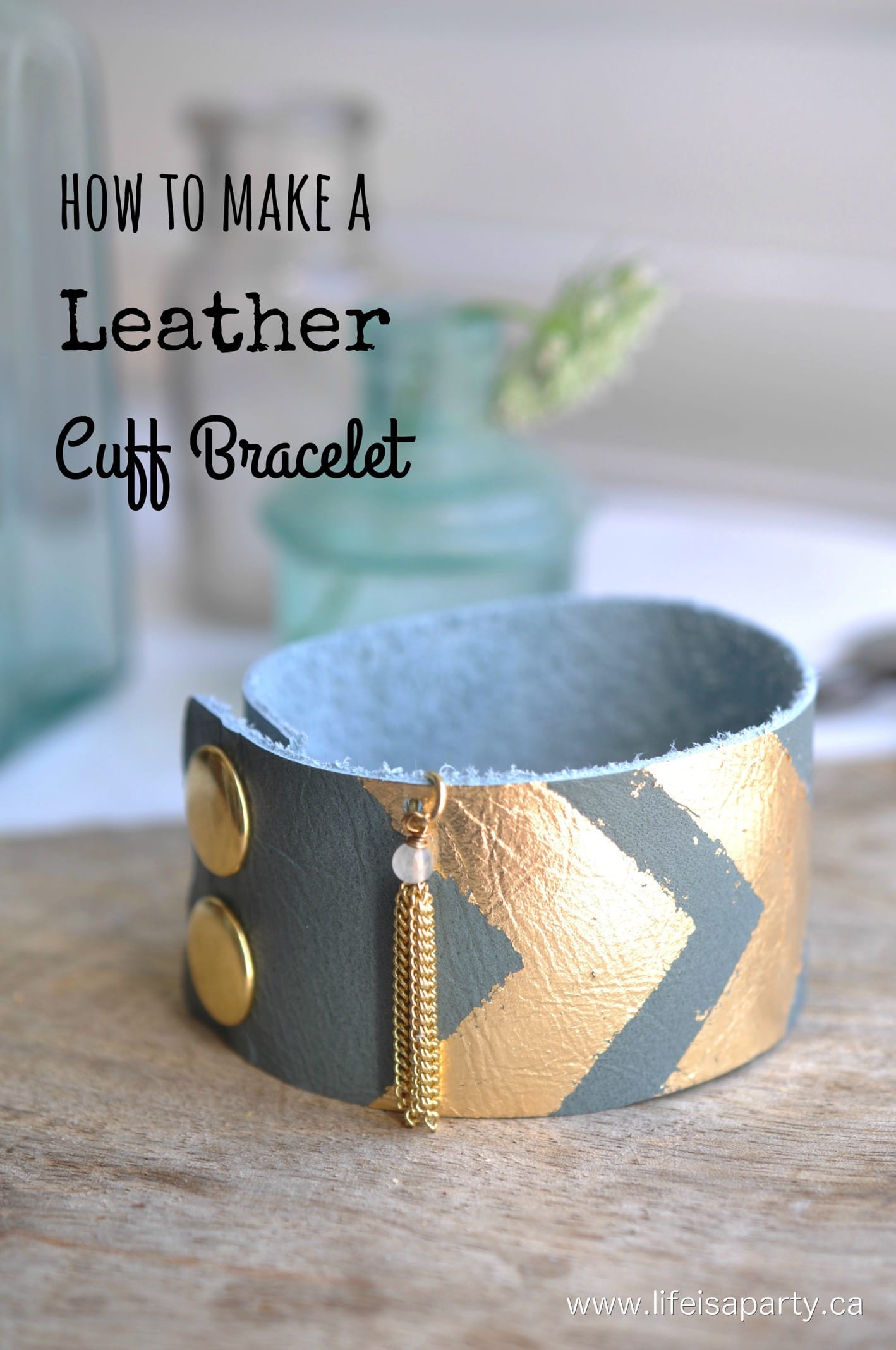 how to make a leather cuff bracelet