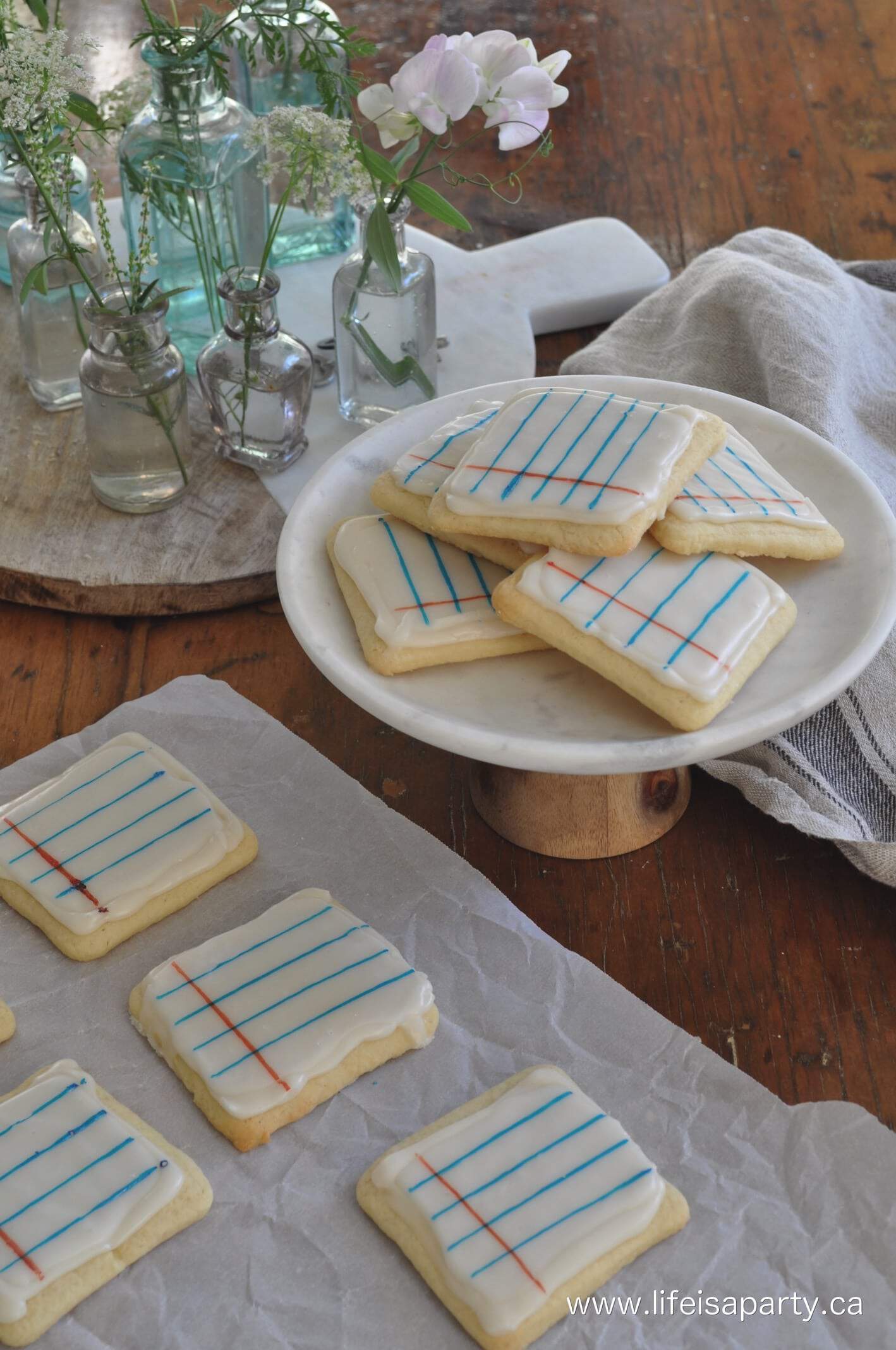 Notebook paper sugar cookies