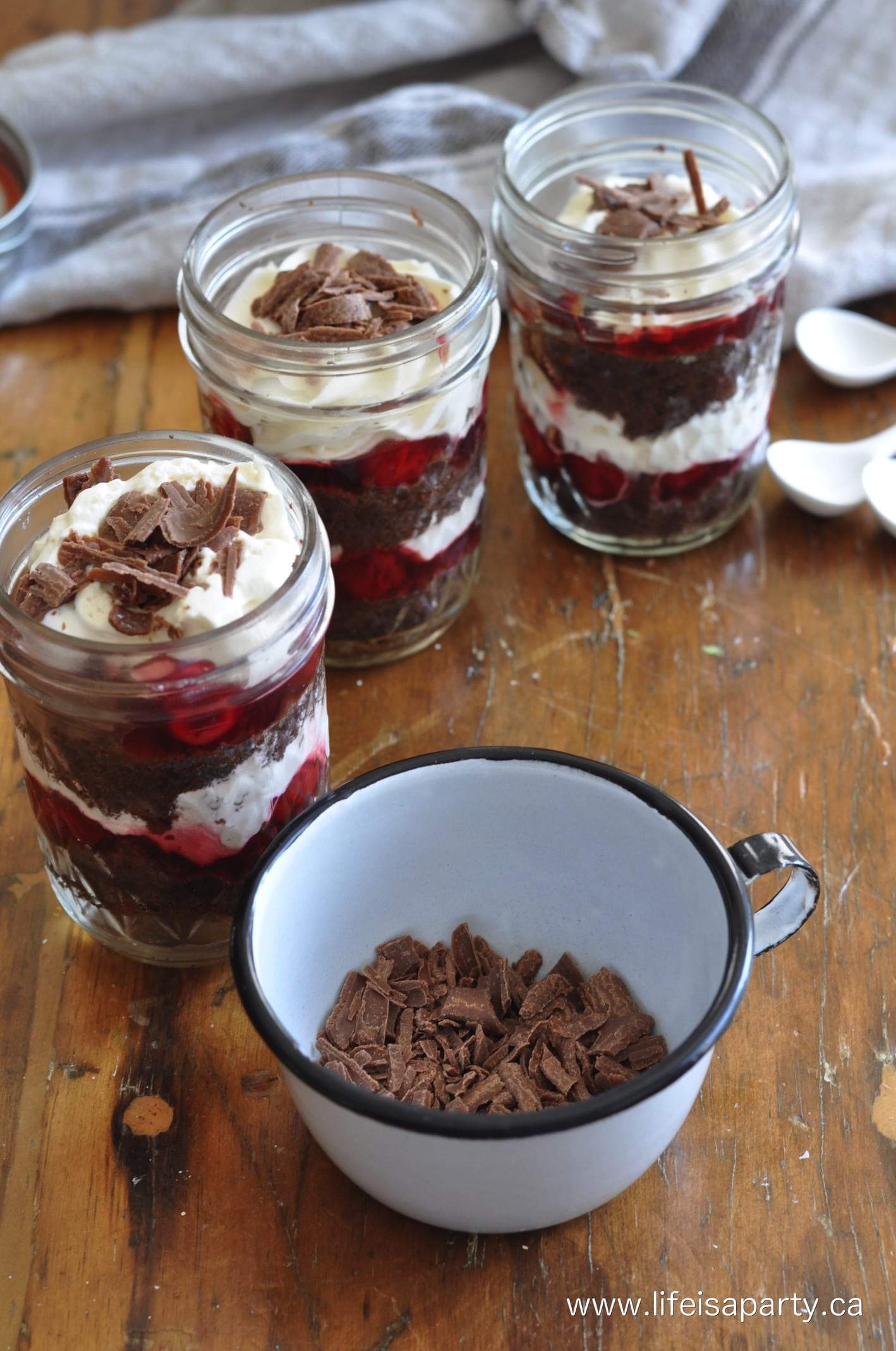 Black Forest Cake in a Mason Jar