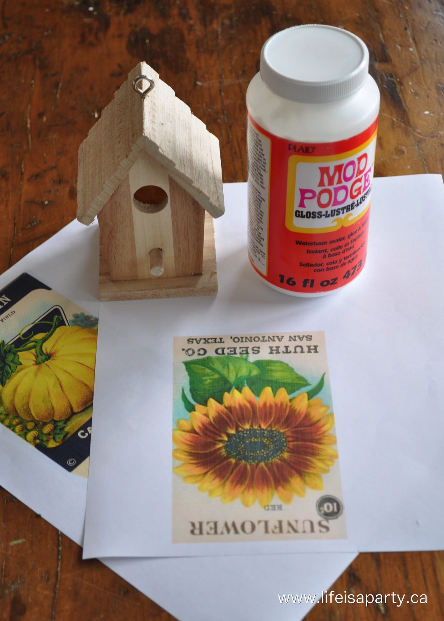 how to make a fall fairy house out of a bird house